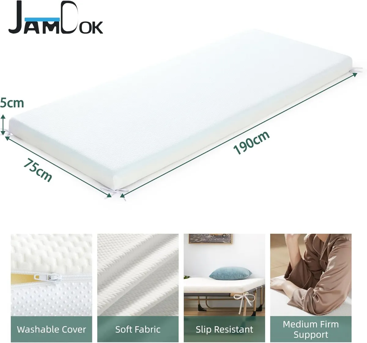 Single Foam Mattress Topper For Camping Bed Car - Image 2