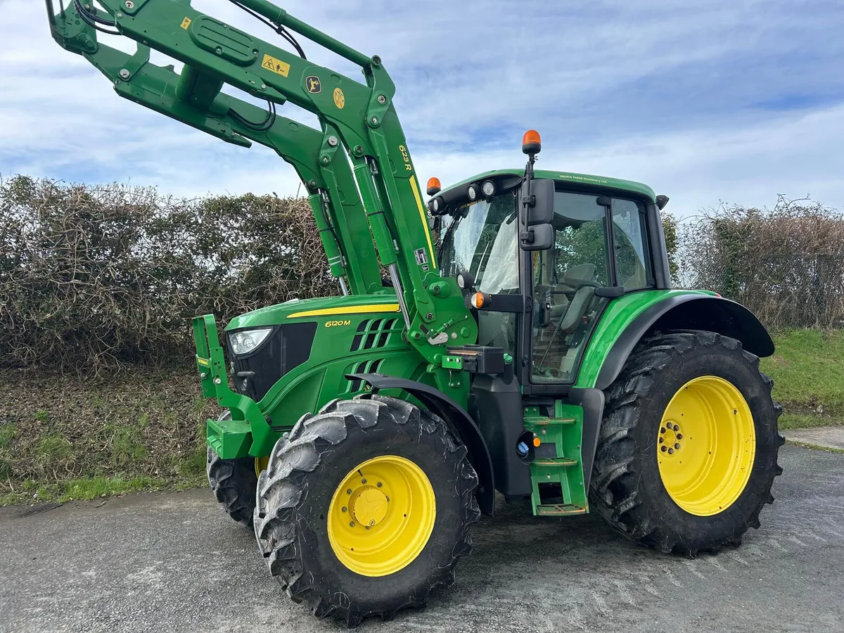 2019 John Deere 6120M + 623R Loader - Image 1