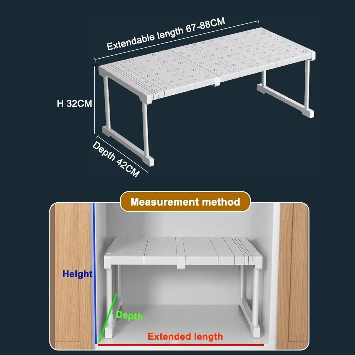 Stackable Shelf Wardrobe Storage Organiser - Image 3