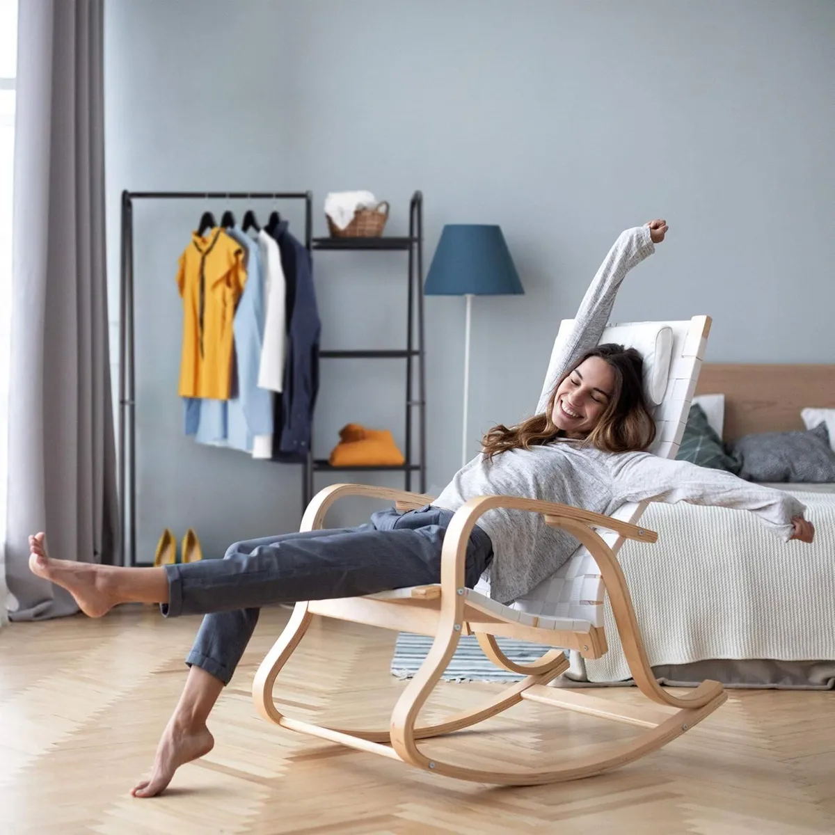 Coat Rack 5 Shelves Clothes Rail Open Wardrobe - Image 4