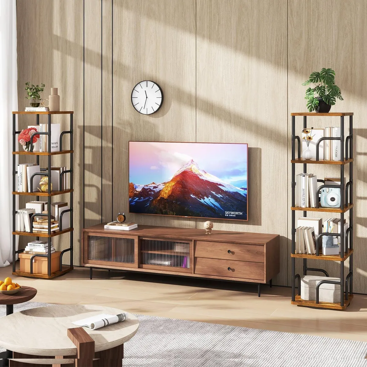 5 Tier Square Rotating Bookshelf Spinning - Image 2