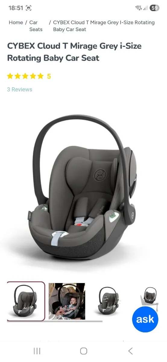 Car Seat and Base - Image 1