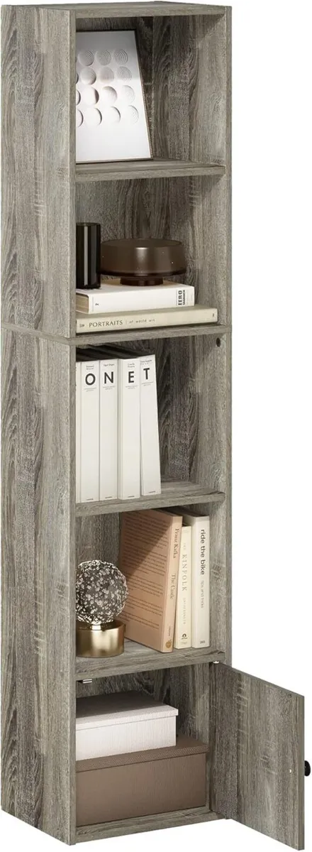 LUDER Book Shelf 5-Tier Modern Bookshelf Bookcase - Image 1