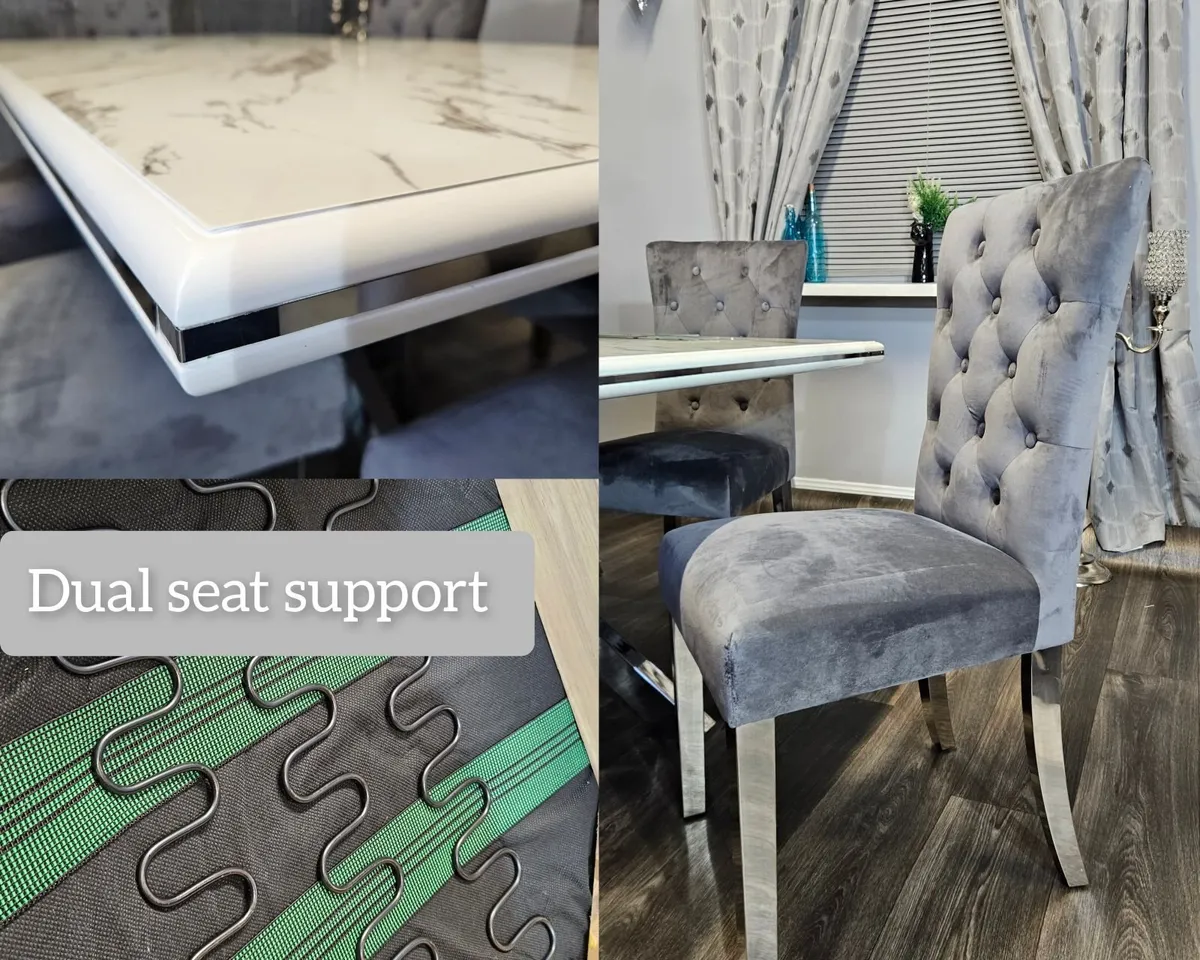 Dining Table Lexus - Grey Chesterfield Set - Image 3