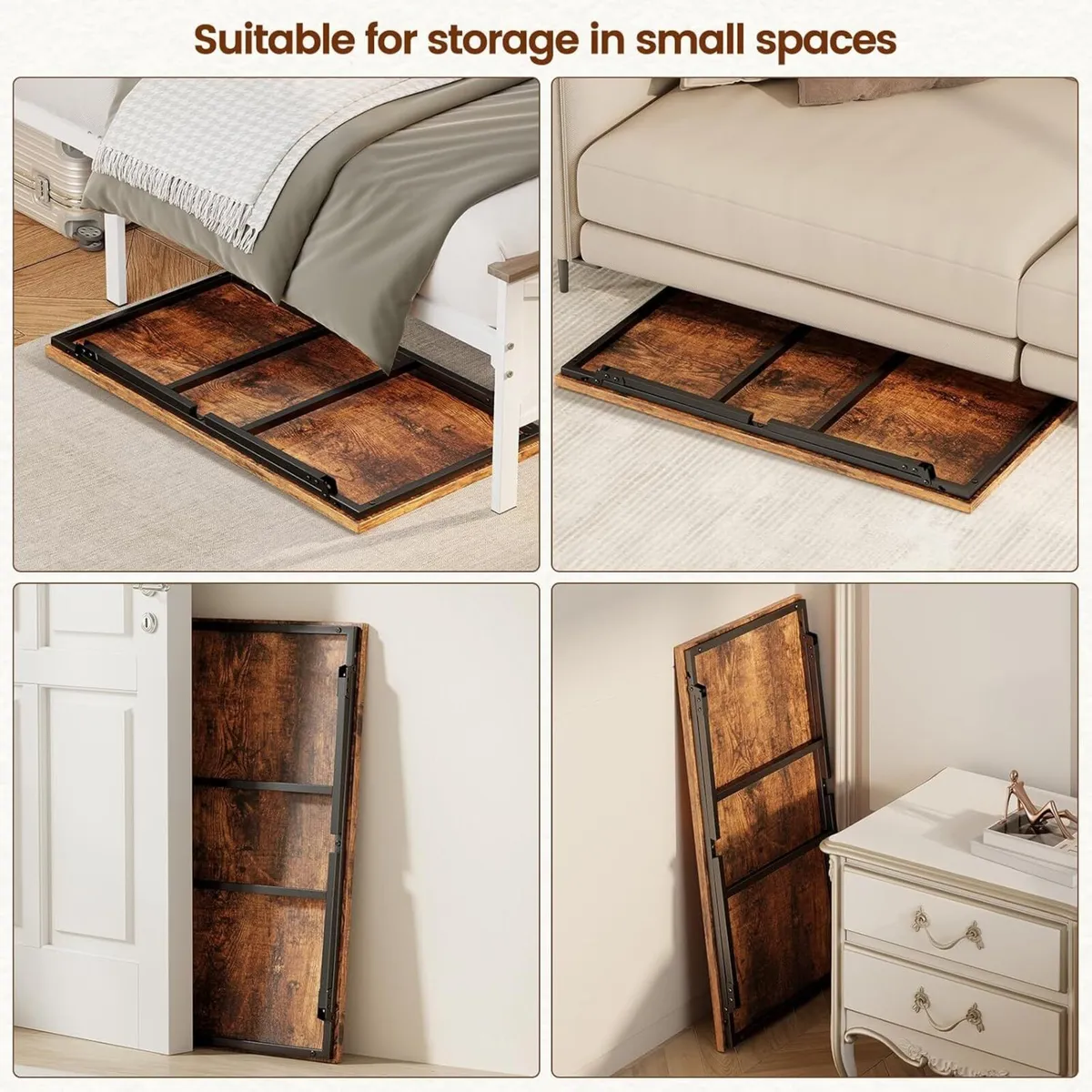 Folding Coffee Table Magnetic Design Portable - Image 3