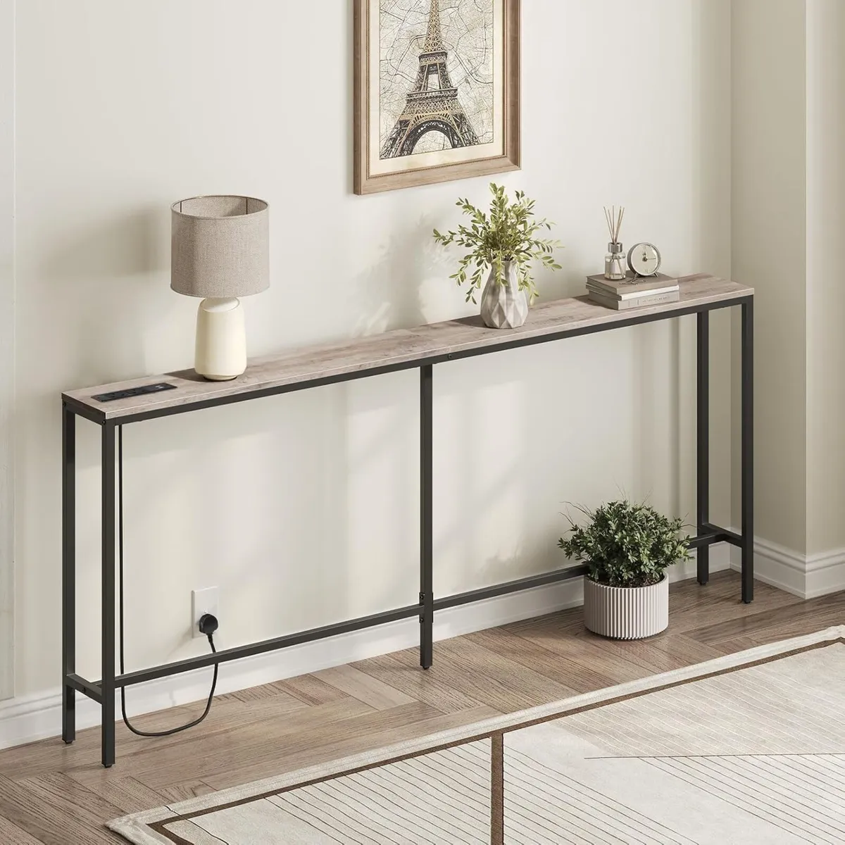 Console Table with Power Outlet 200 CM Narrow - Image 2