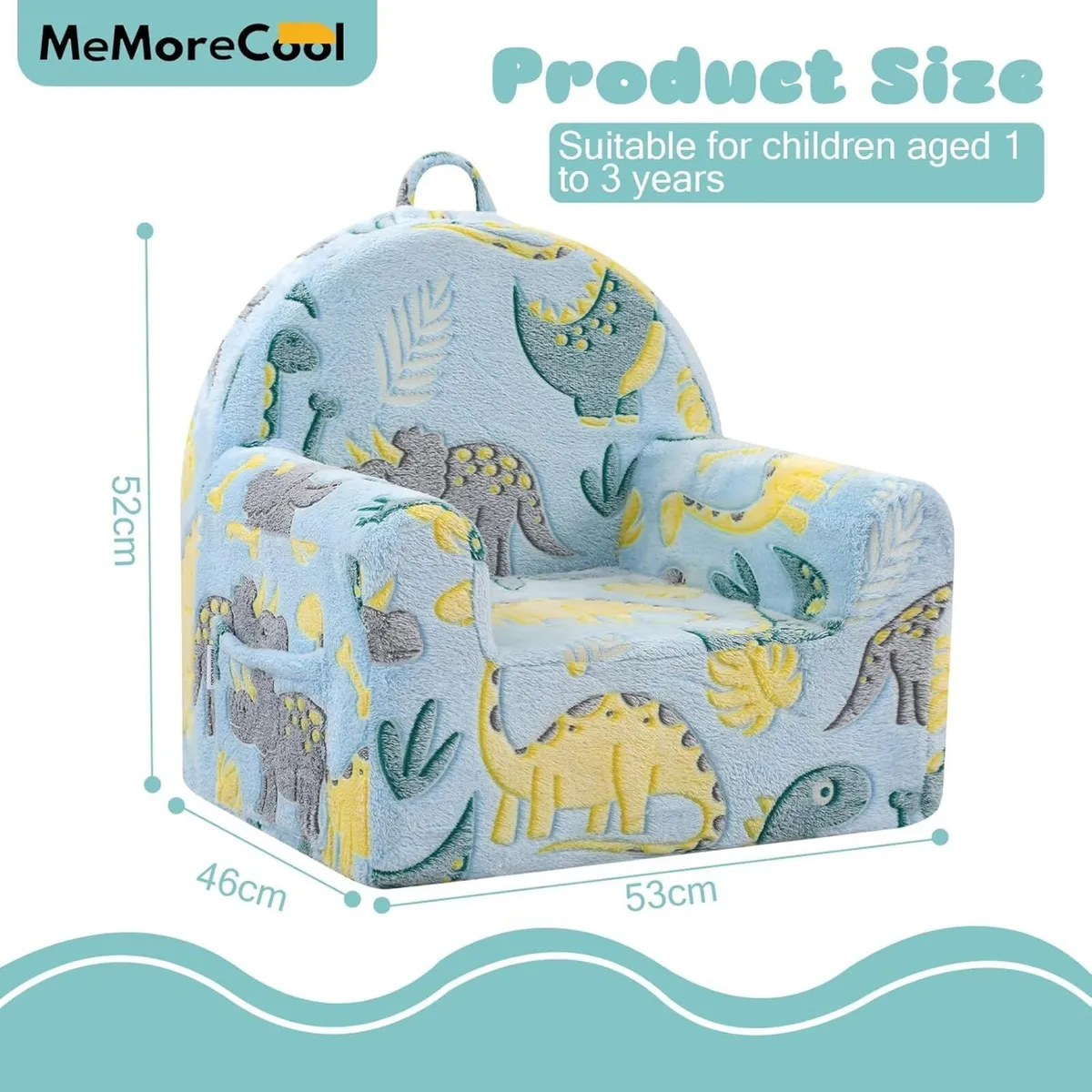 Kids Sofa Couch Glow in The Dark Soft Plush - Image 2