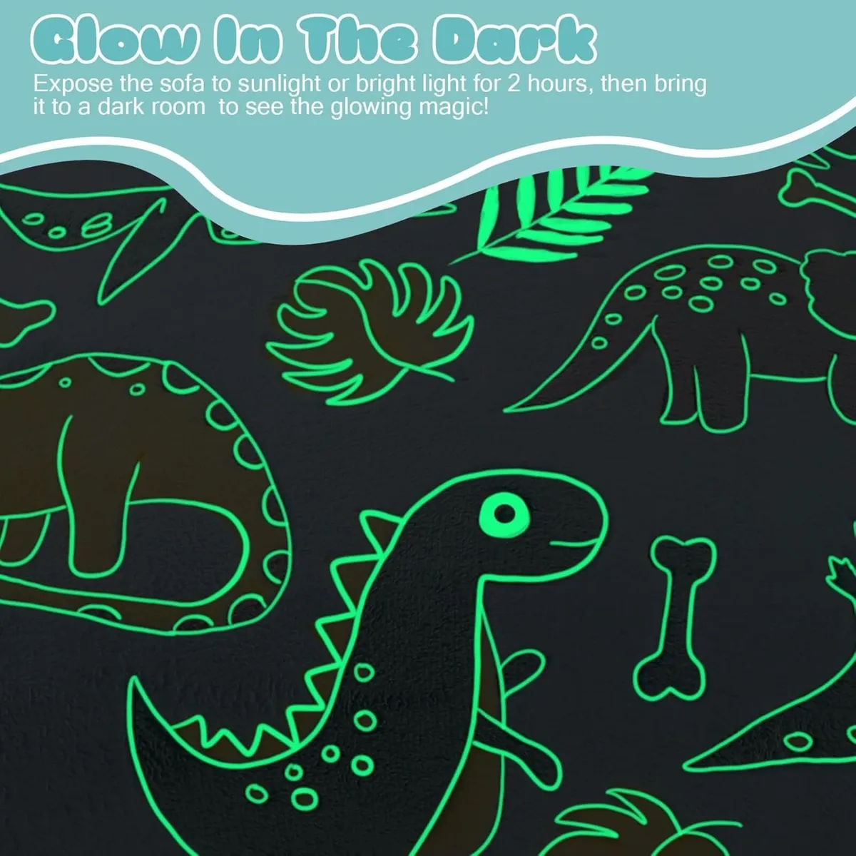 Kids Sofa Couch Glow in The Dark Soft Plush - Image 4