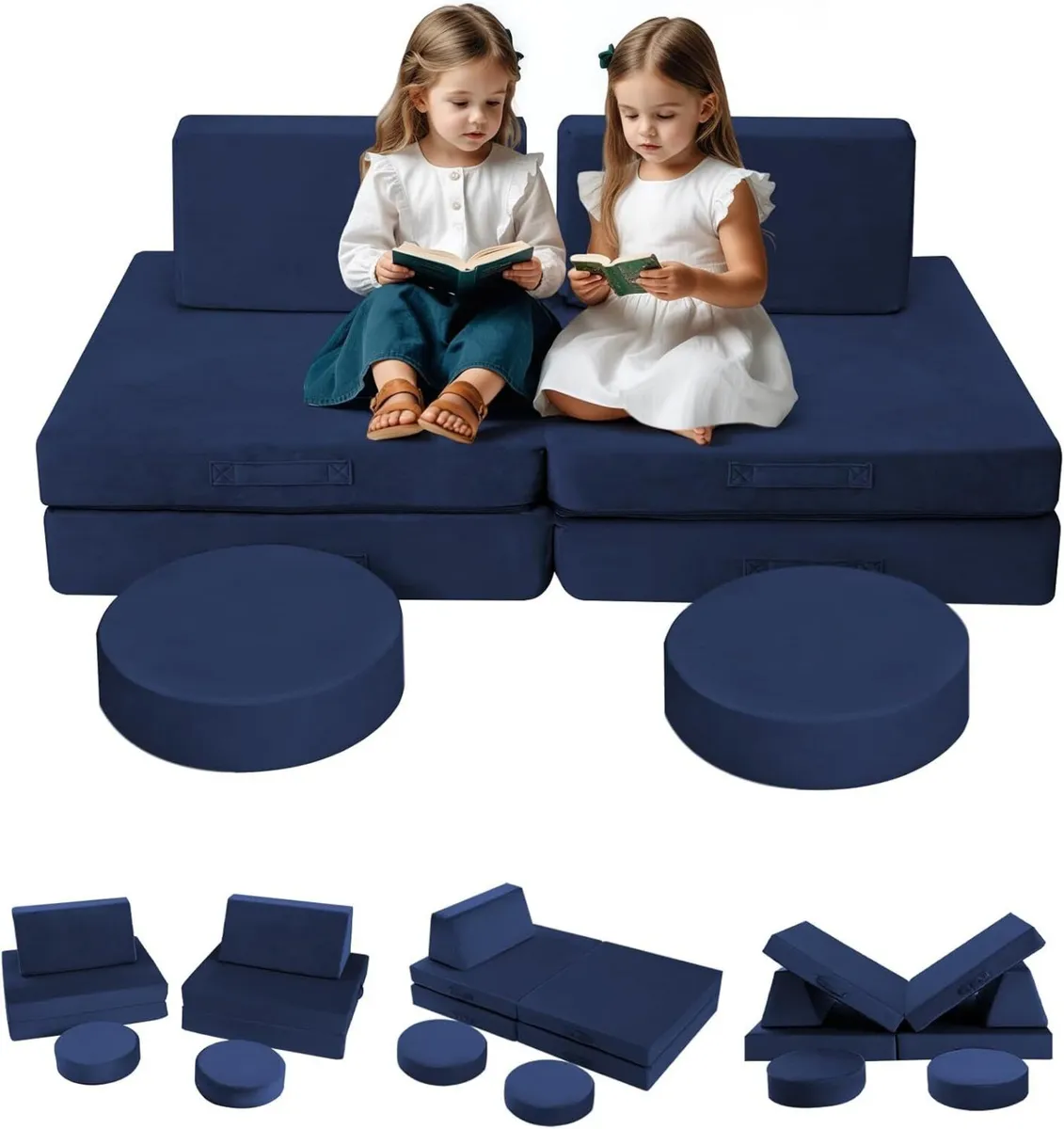 Kids Play Couch Bed Modular Toddler Sofa Chair - Image 1