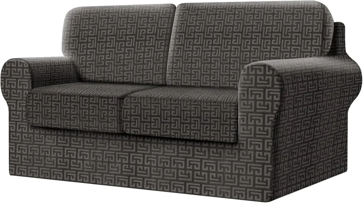 Fitted Sofa Cover 2 Seater 5 Piece Slipcover With - Image 1