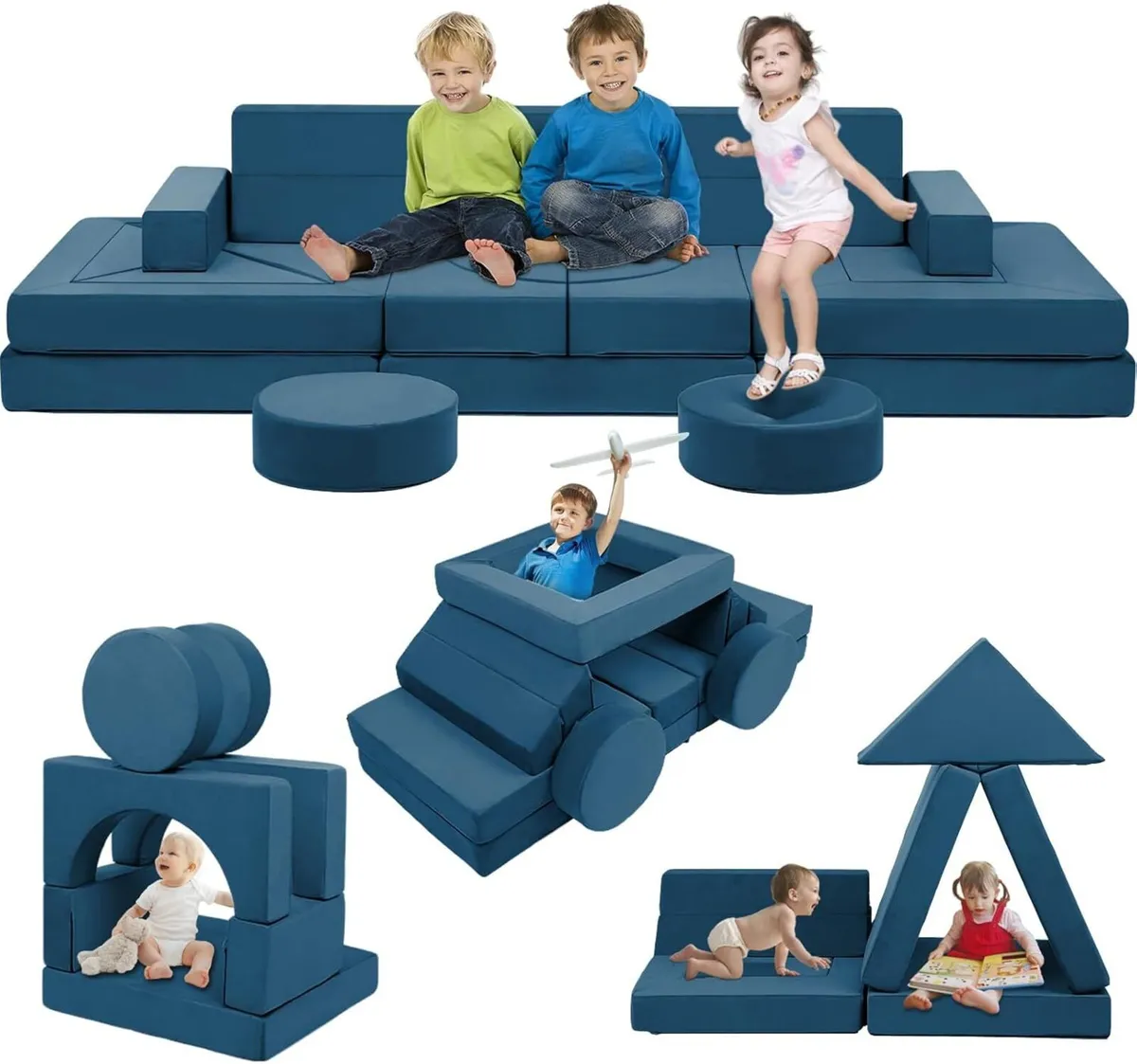 22Pcs Modular Kids Play Couch - Versatile Foam - Image 1