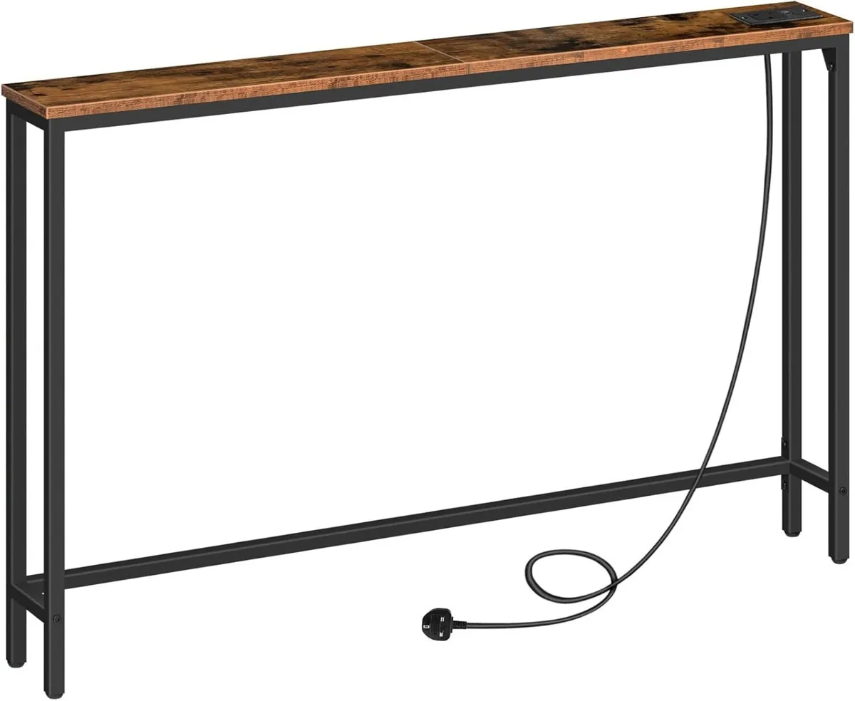 Console Table with Charging Station 120 cm Slim - Image 1