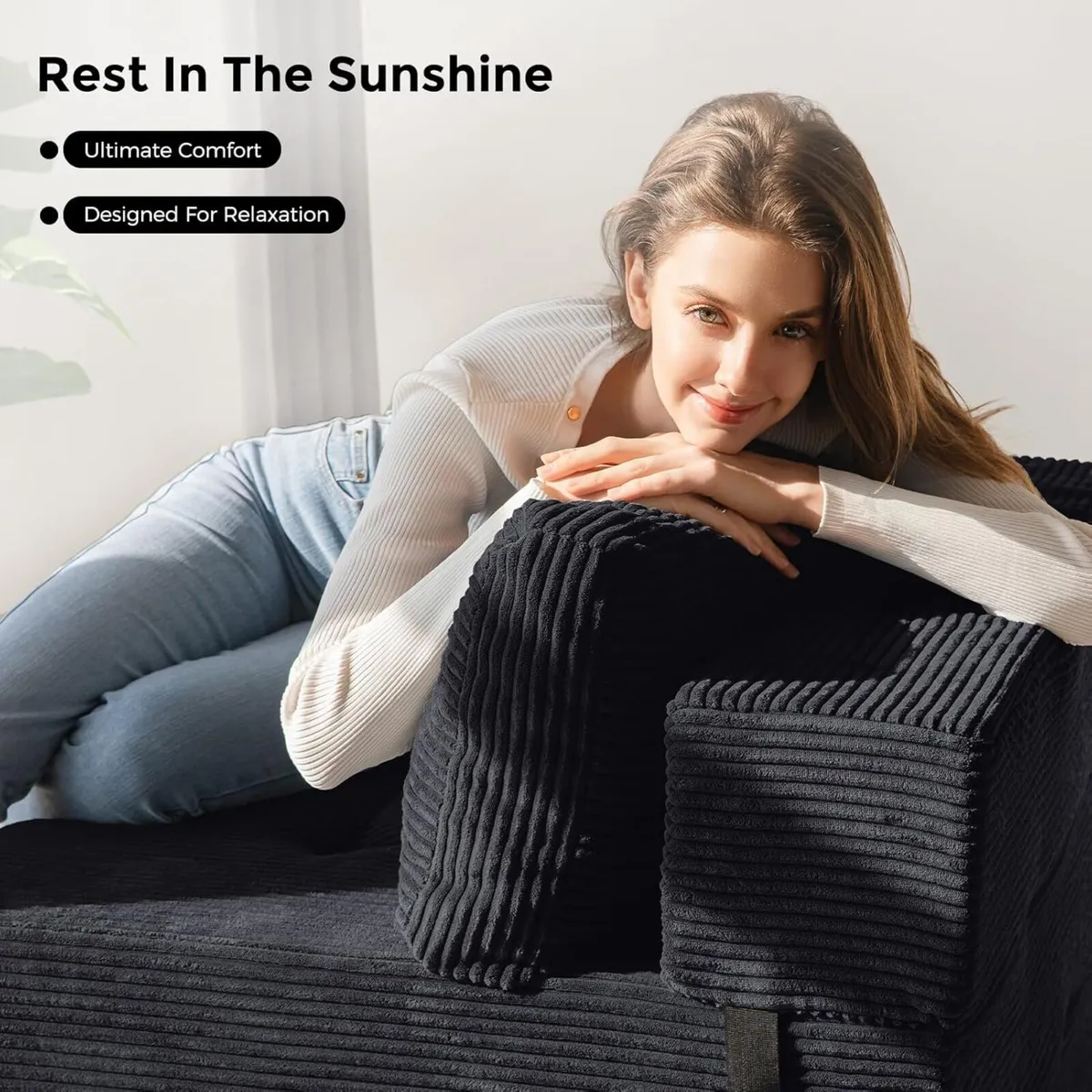 Folding Sofa Bed Convertible with High-Density - Image 3