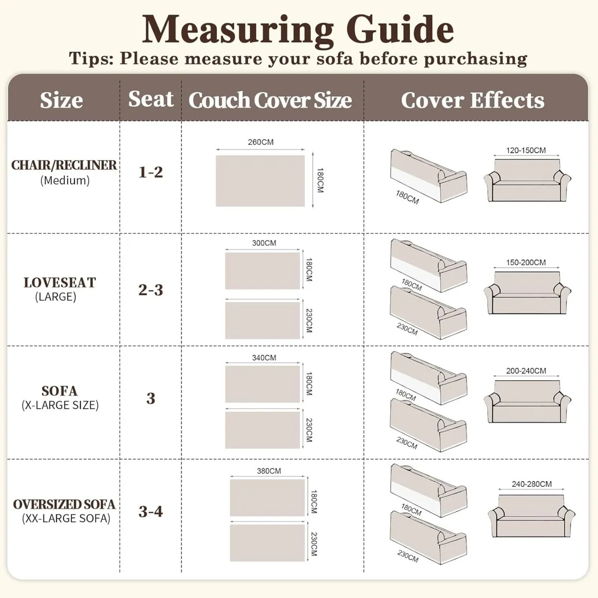 Sofa Cover 3 Seater Herringbone Chenille Corner - Image 2