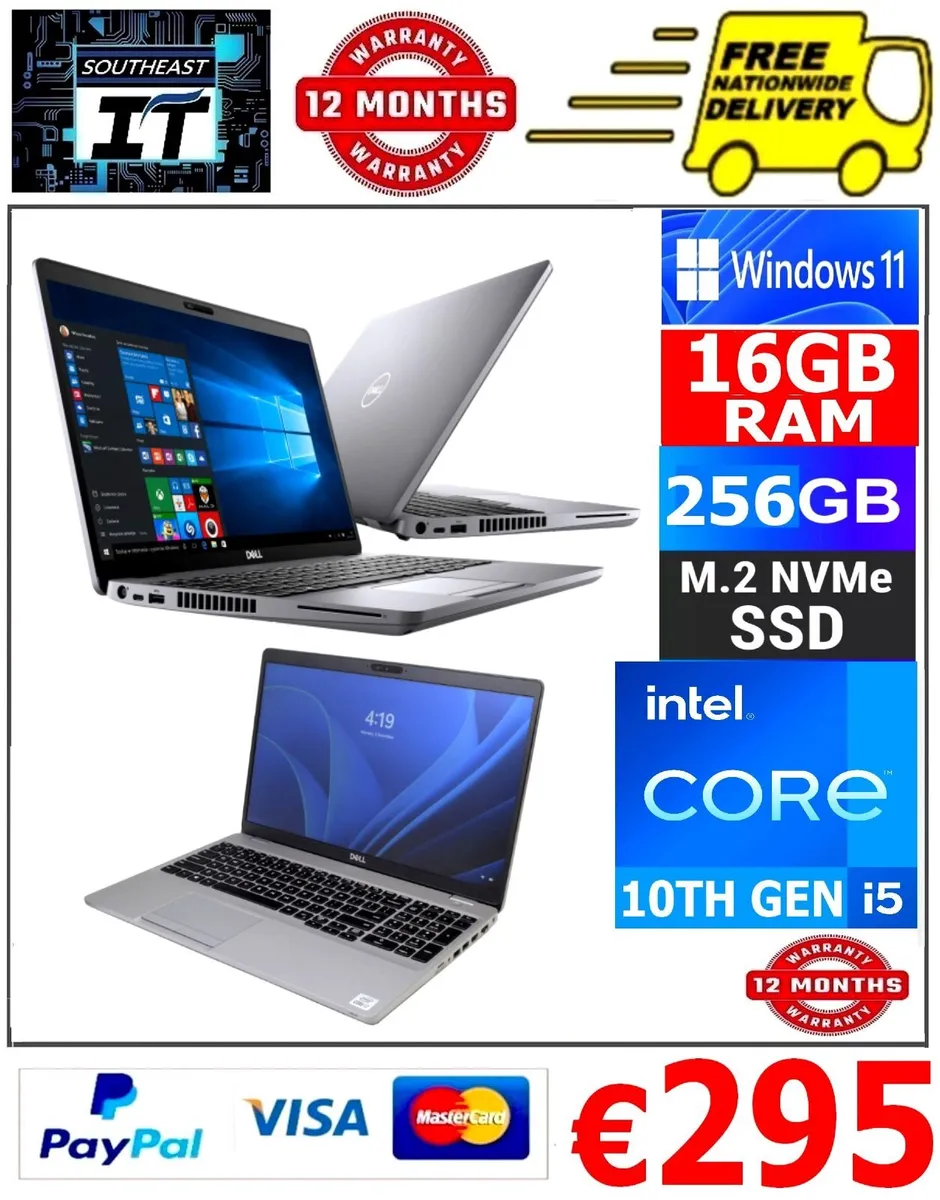 Dell i5 10th gen 16gb ram 256gb nvme win 11 pro - Image 1