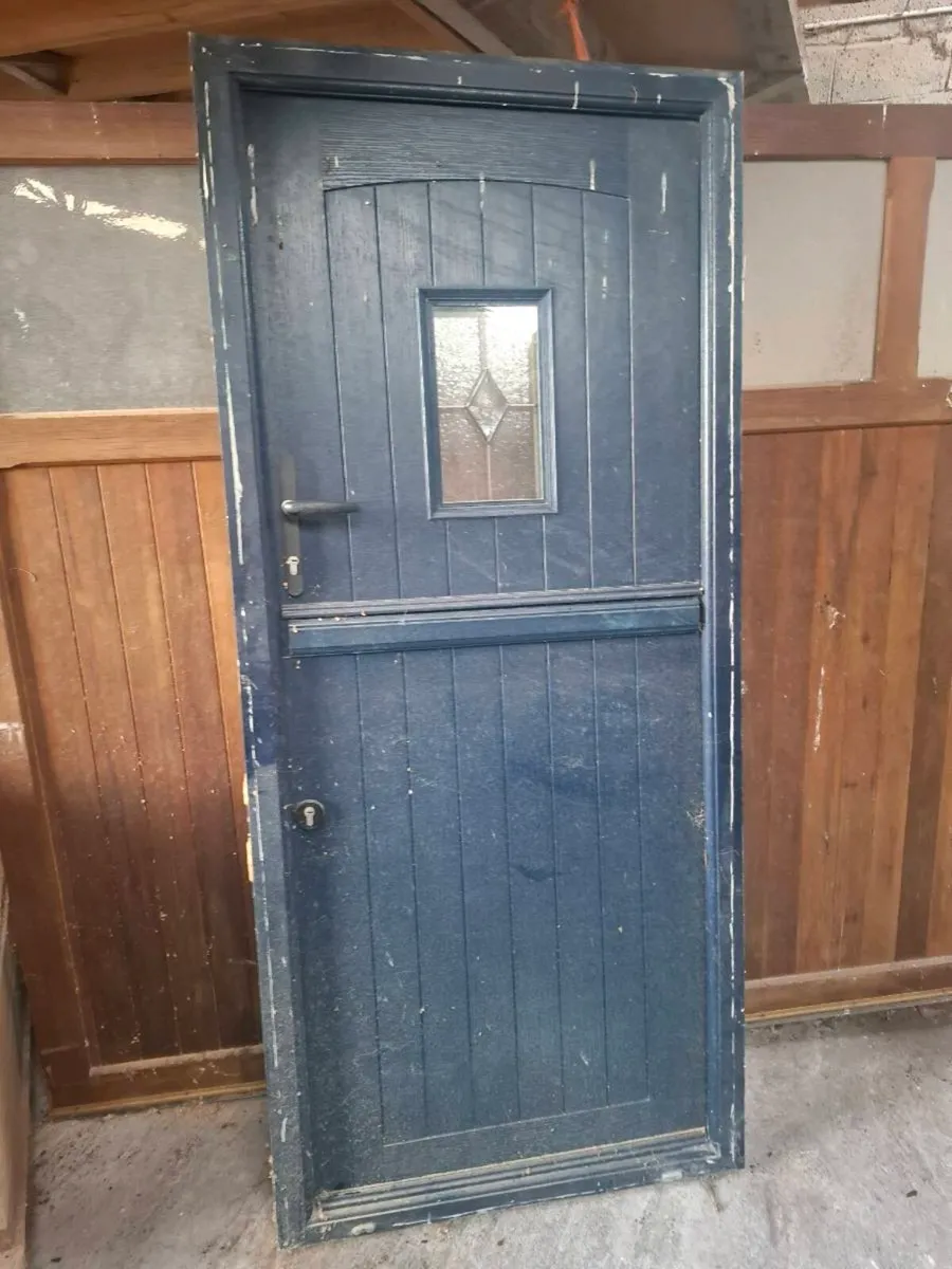 Pvc door barn style blue - Image 1