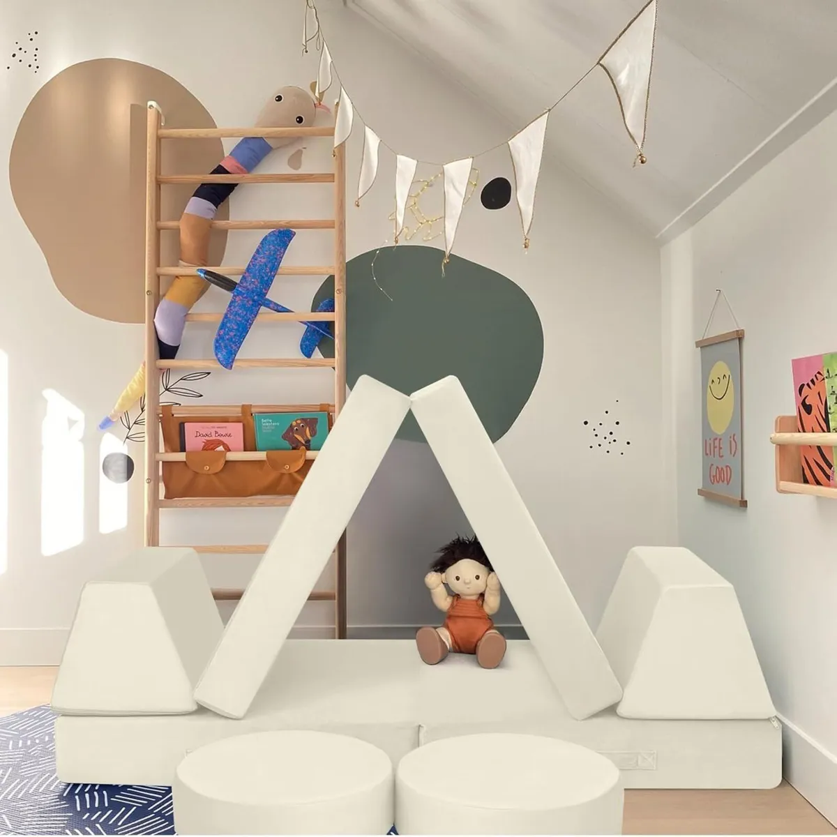 Kids Play Sofa Bed Modular Toddler Armchair Couch - Image 2