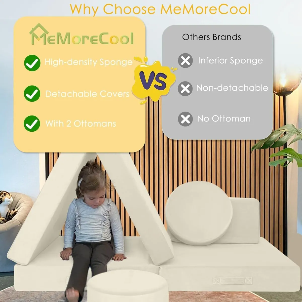 Kids Play Sofa Bed Modular Toddler Armchair Couch - Image 4