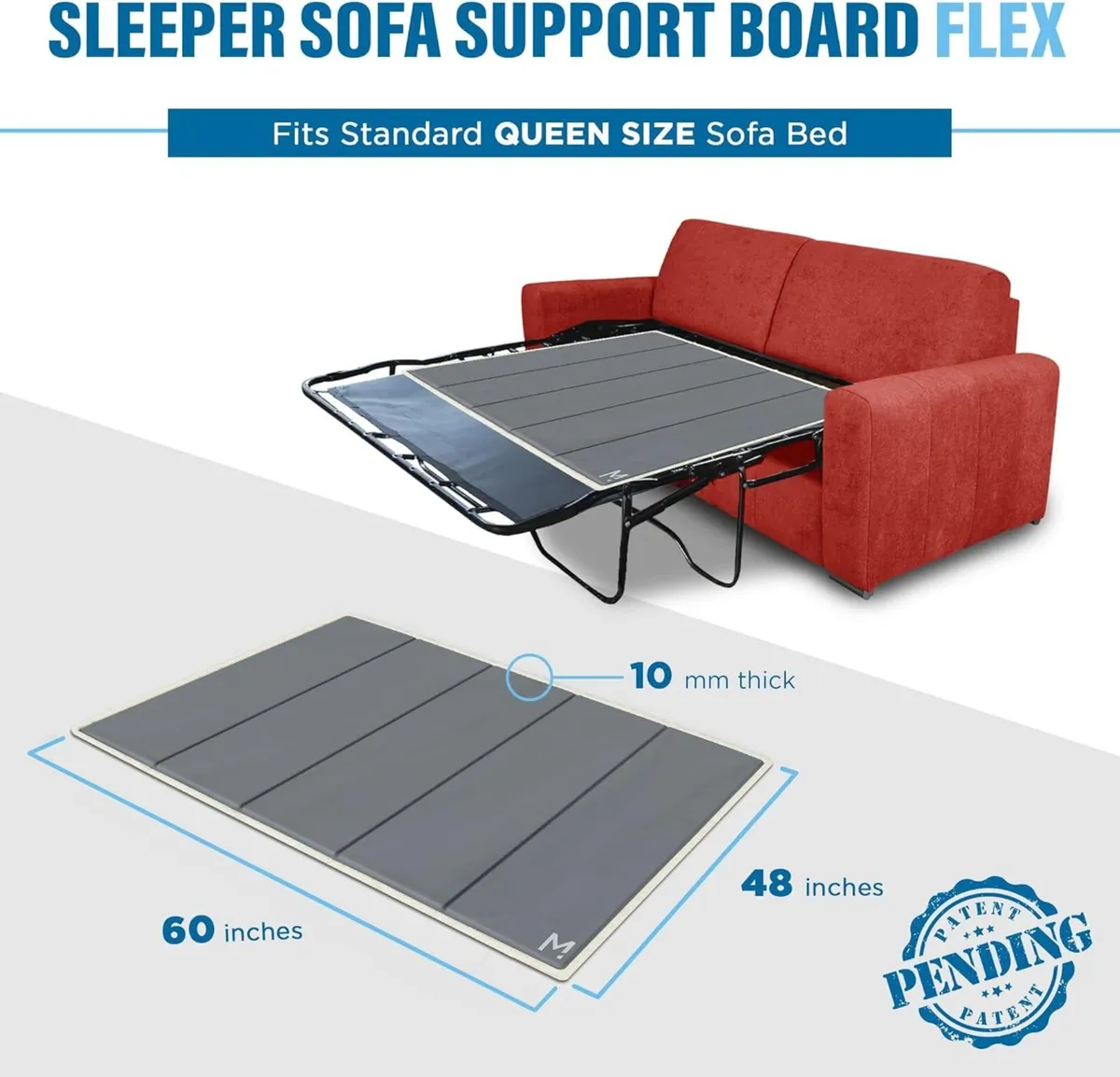 Flex Sleeper Sofa Support Board (60x48 - Queen - Image 2
