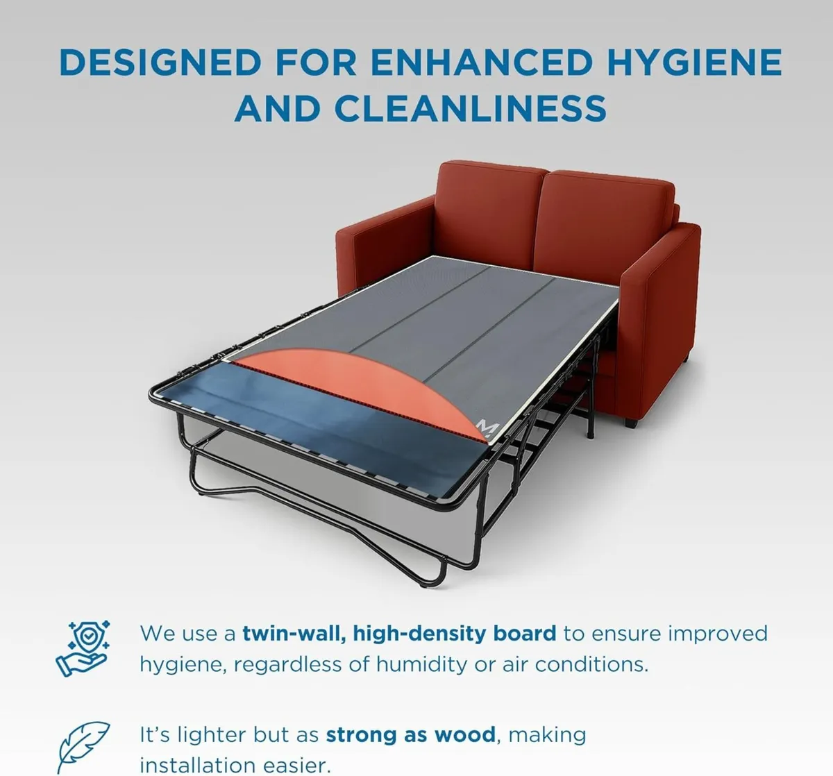 Flex Sleeper Sofa Support Board (60x48 - Queen - Image 4