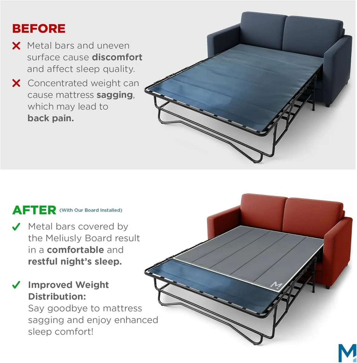 Flex Sleeper Sofa Support Board (60x48 - Queen - Image 3