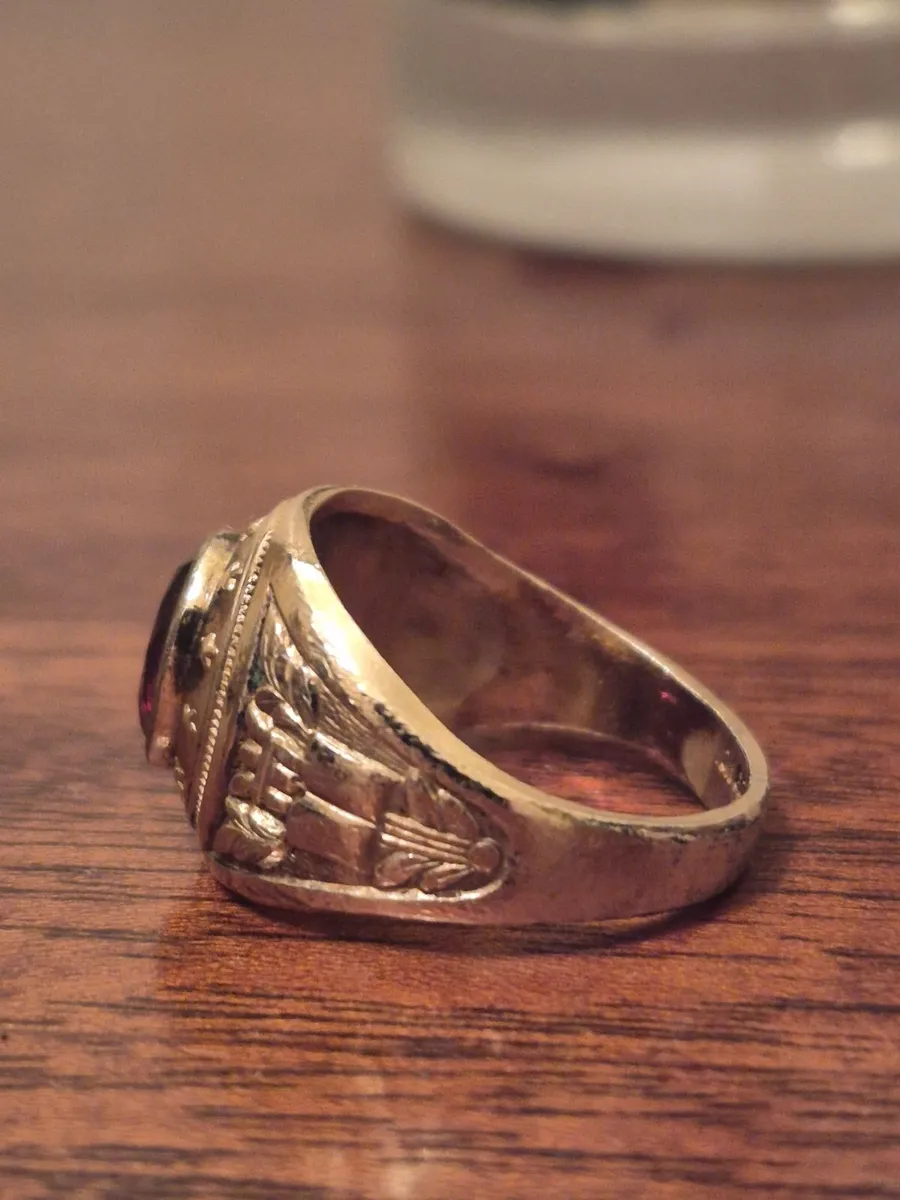 Gold plated ruby ring - Image 4