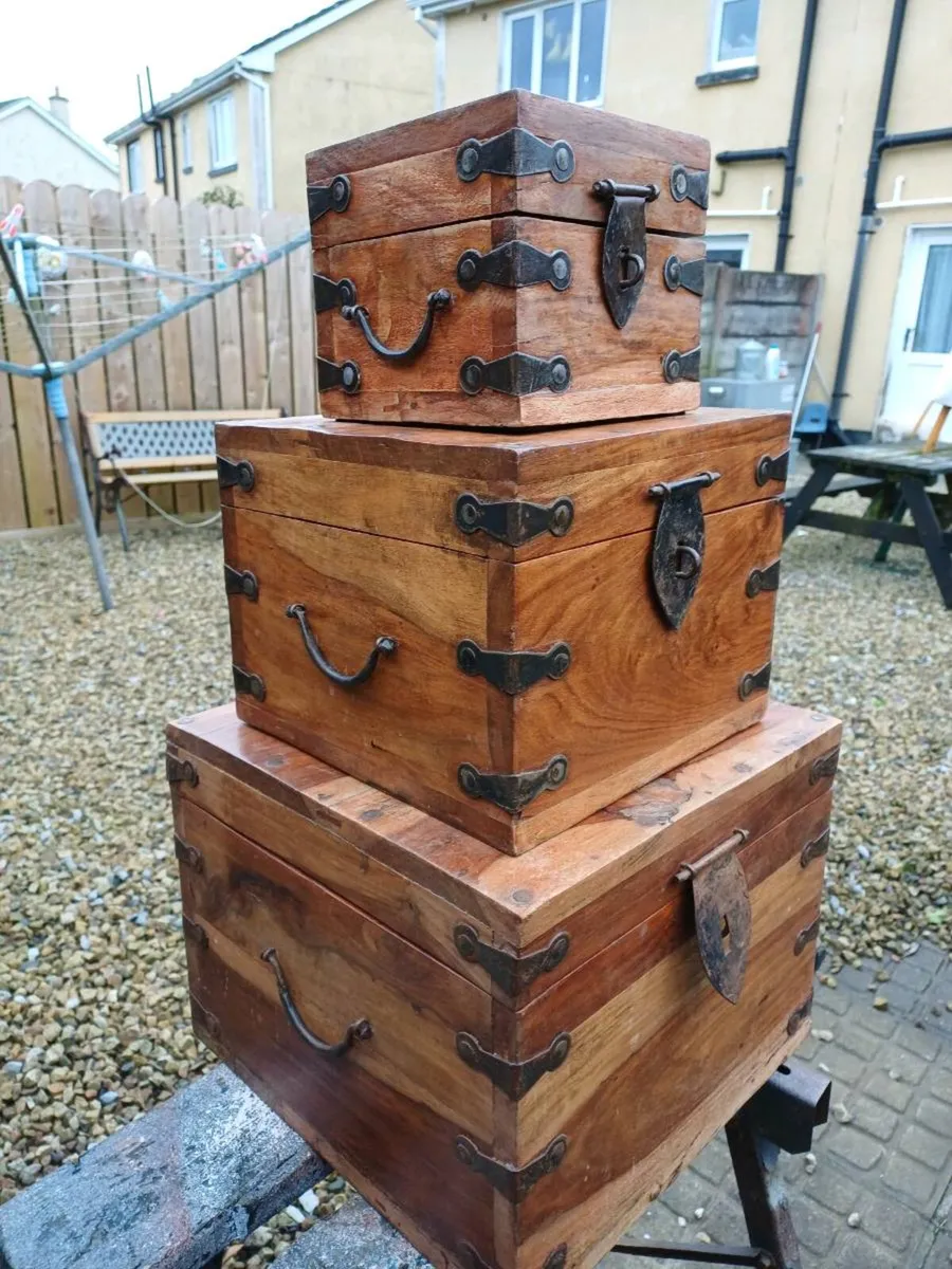 Vintage Handcrafted Storage Boxes - Image 3