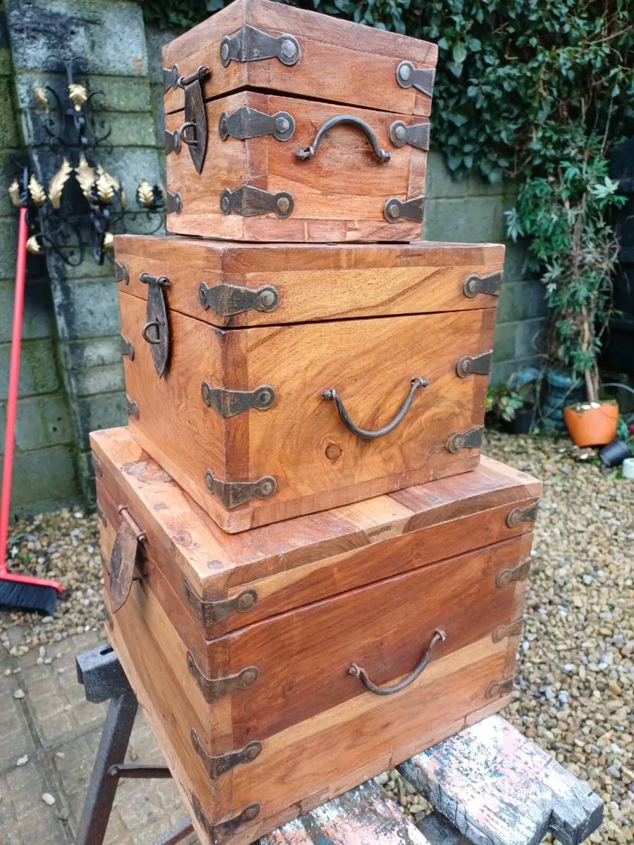 Vintage Handcrafted Storage Boxes - Image 4