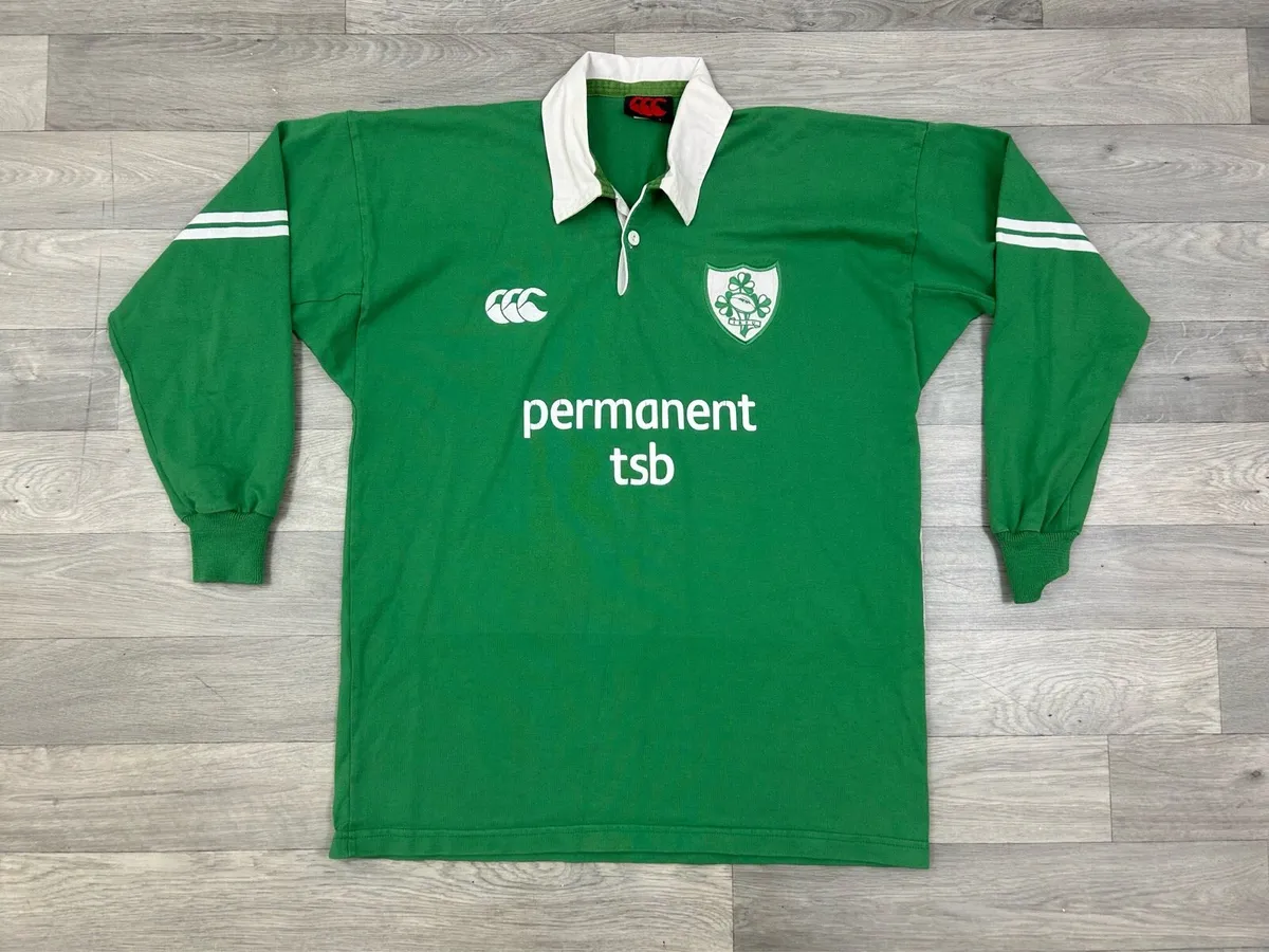 Vintage 2002 Canterbury Ireland Rugby L/S Jersey - Image 1