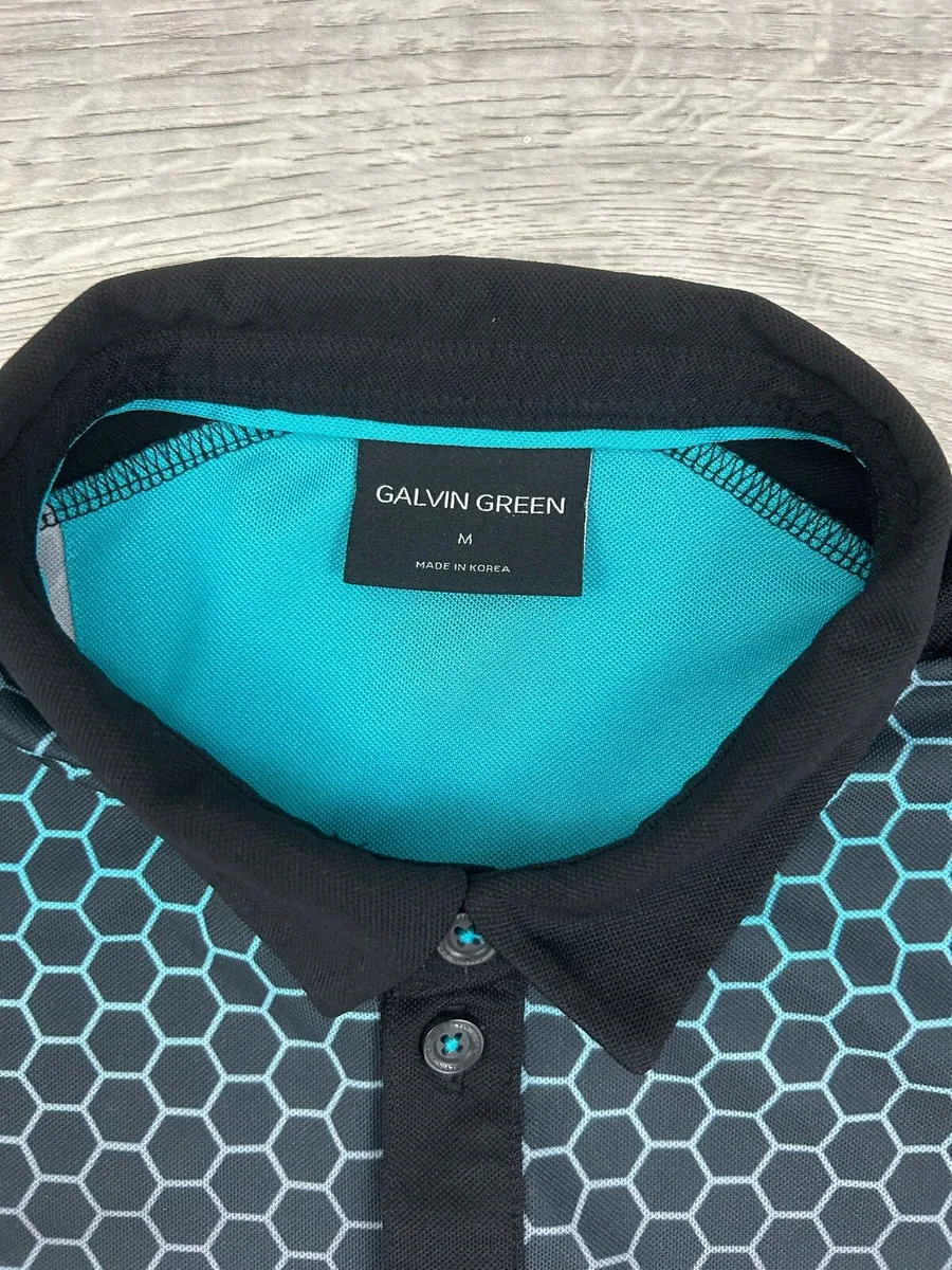 Galvin Green Patterned Golf Polo Shirt Mens Medium - Image 4