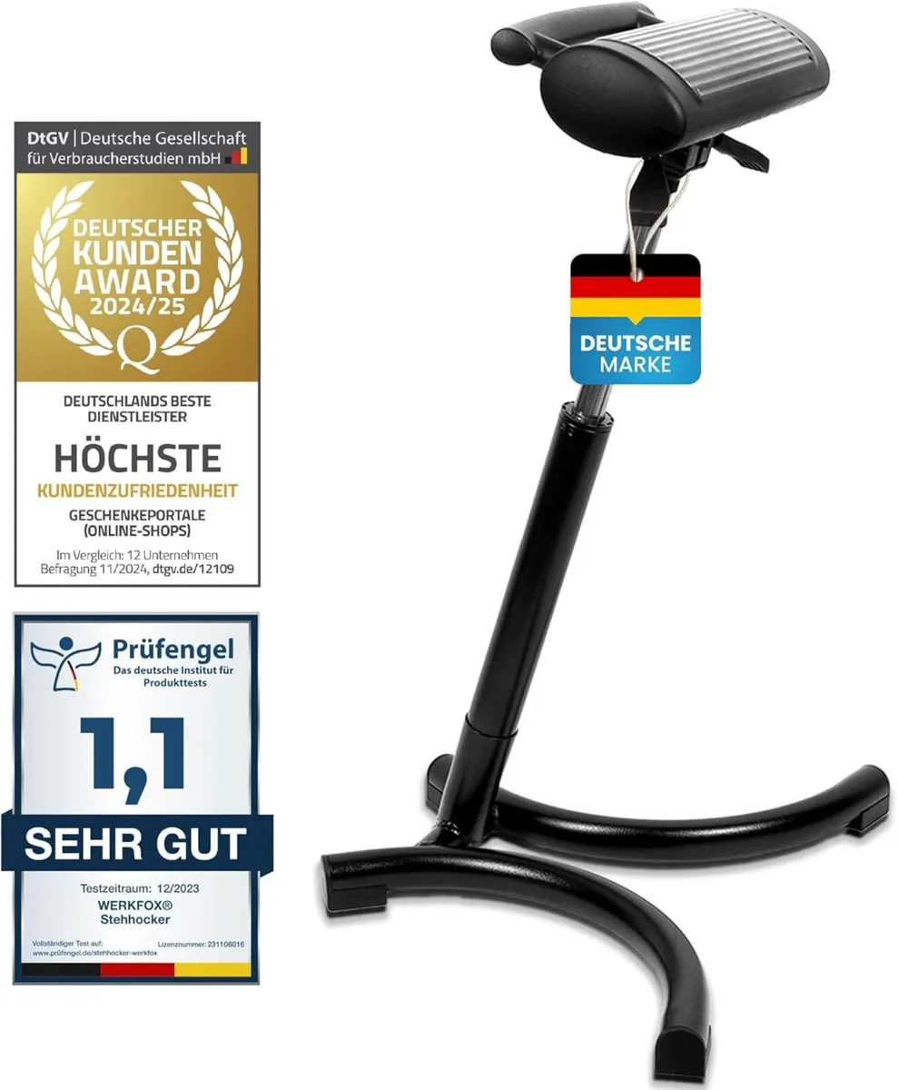 Standing Stool Ergonomic height adjustable stool; - Image 1