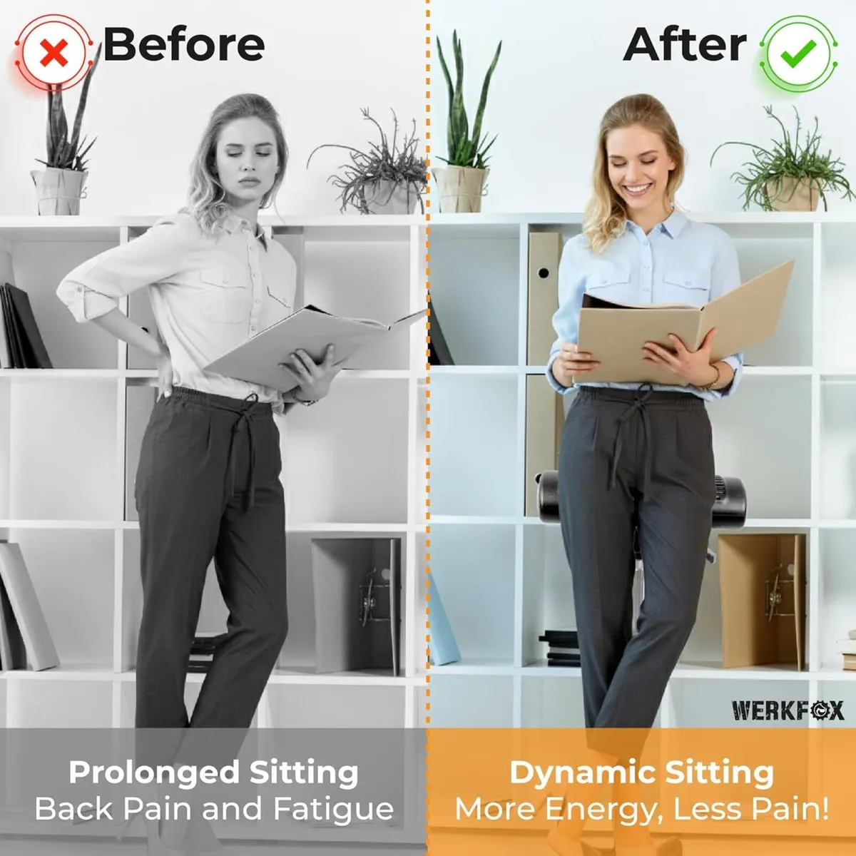 Standing Stool Ergonomic height adjustable stool; - Image 4