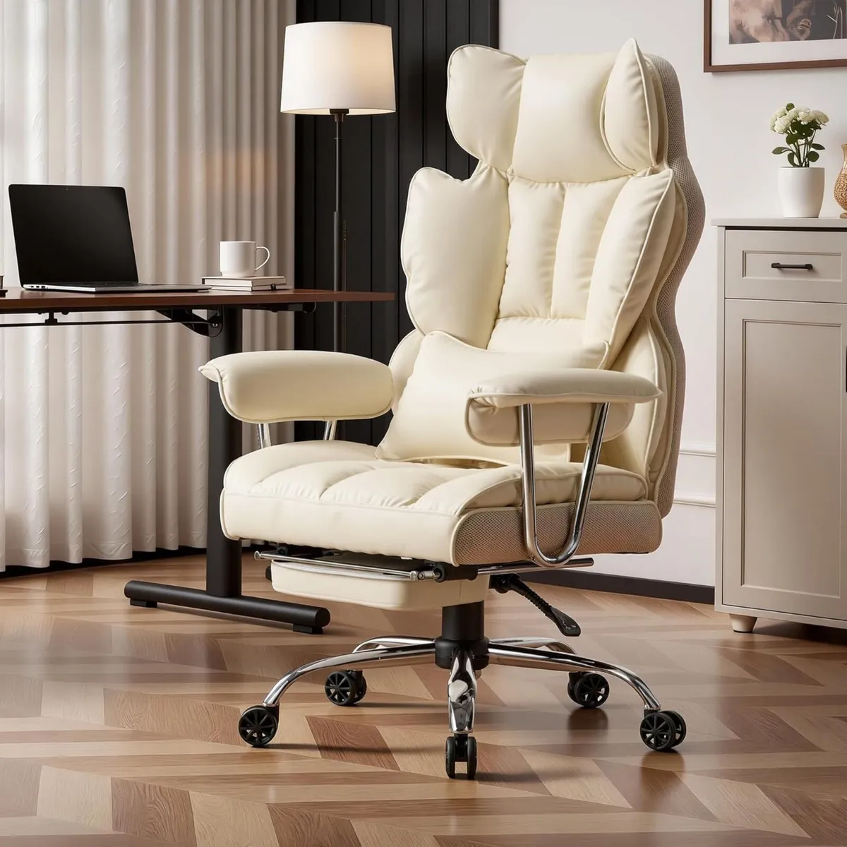Desk Office Chair Big and Tall PU Leather - Image 1