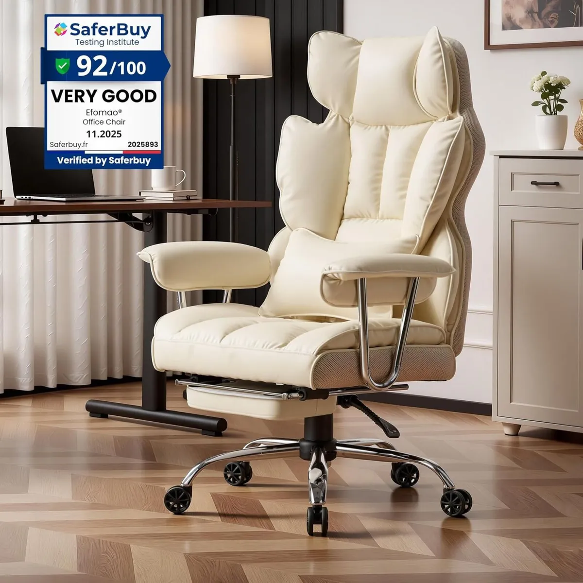 Desk Office Chair Big and Tall PU Leather - Image 3