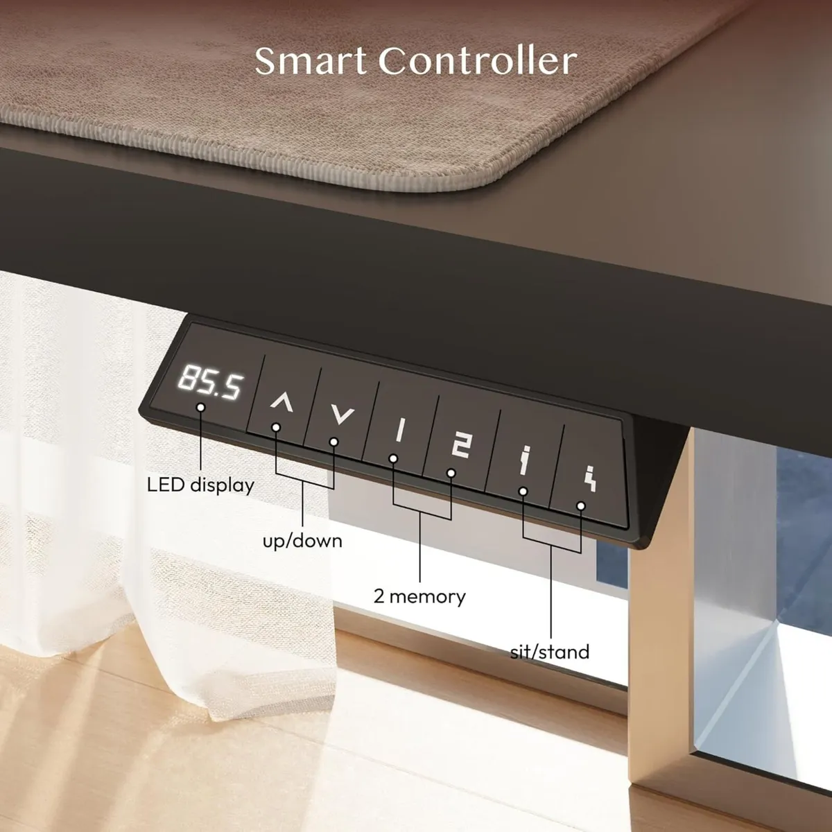 160 x 60cm Electric Standing Desk Adjustable Sit - Image 4