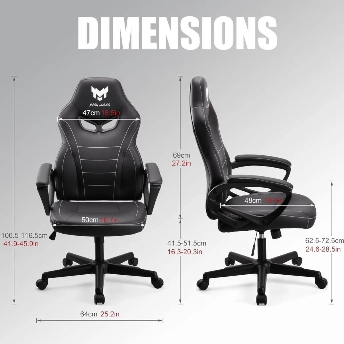 Ergonomic high back seat with breathable mesh - Image 3