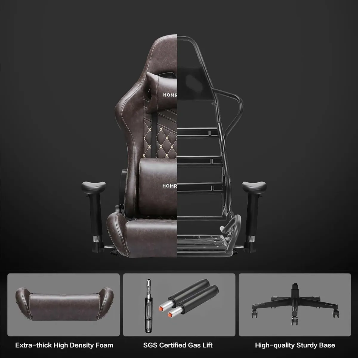Ergonomic Office Chair Gaming Executive Desk with - Image 4