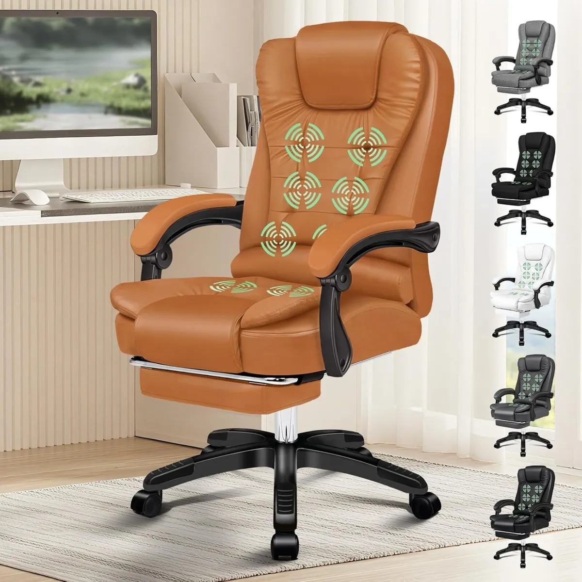 Executive Office Chair with 8-Point Massage Seat - Image 1