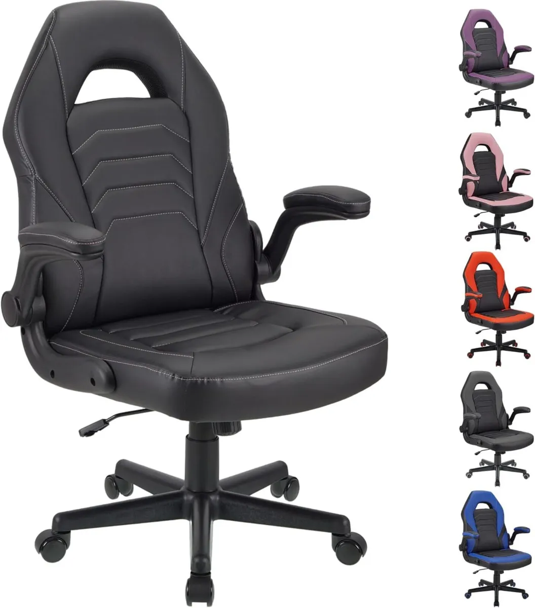 Ergonomic Gaming Office Chair with Flip-Up Arms - Image 1