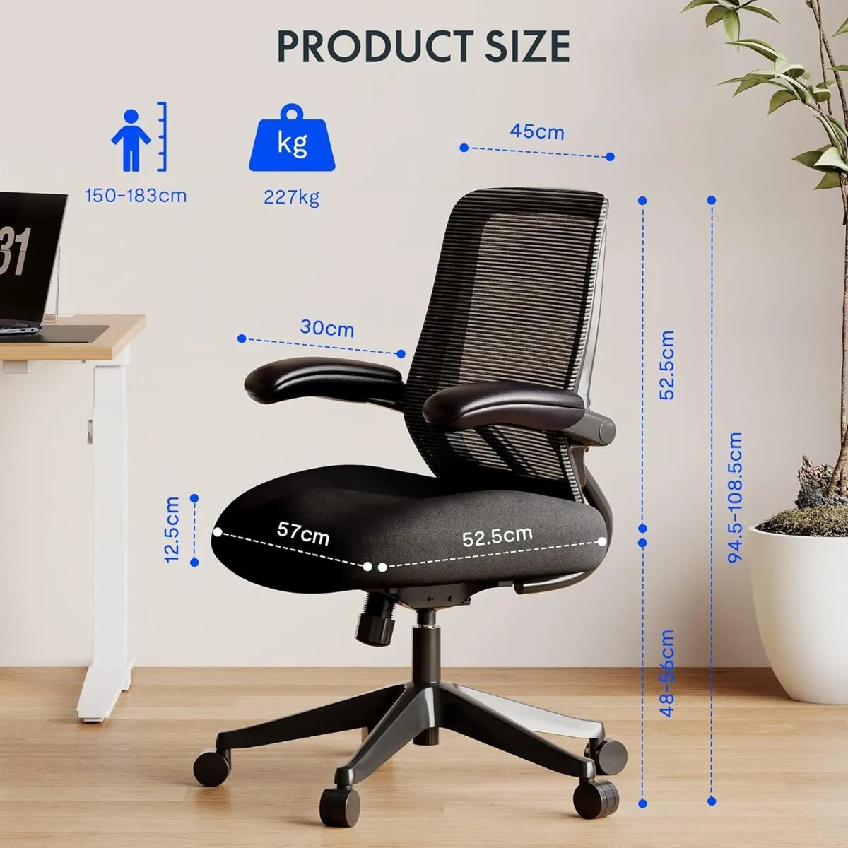 Ergonomic Office Chair for Heavy People 227kg - Image 2