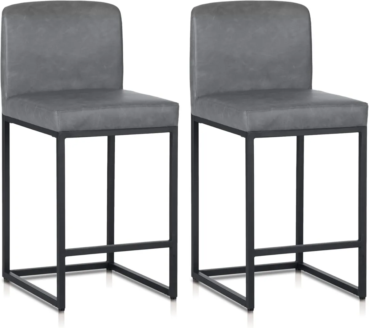24 Bar Stools Set of 2 Breakfast Chair Pu - Image 3