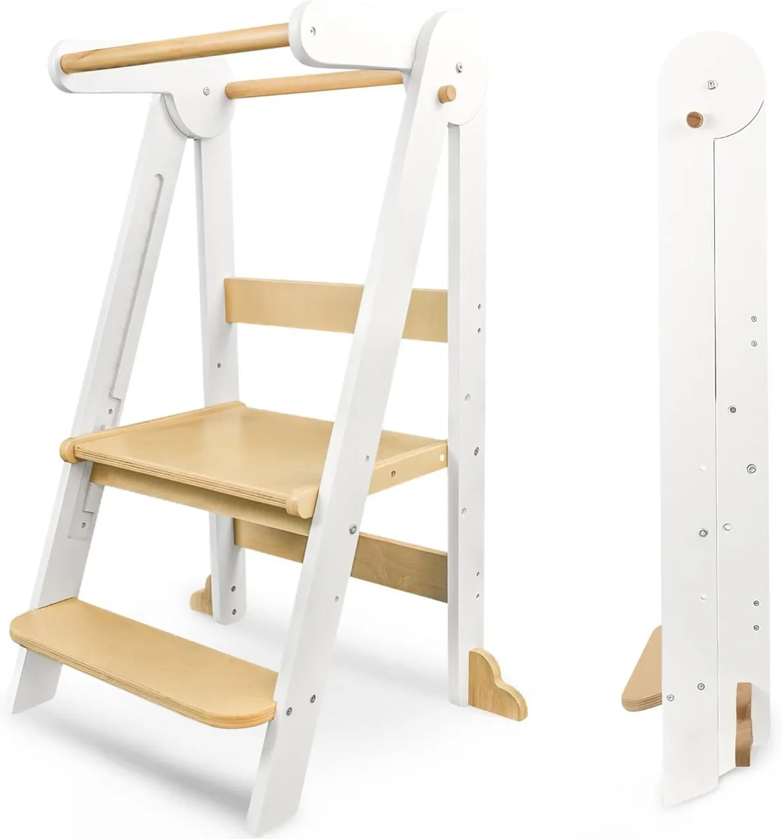 Foldable Learning Tower Kitchen Stool for Kids - Image 1