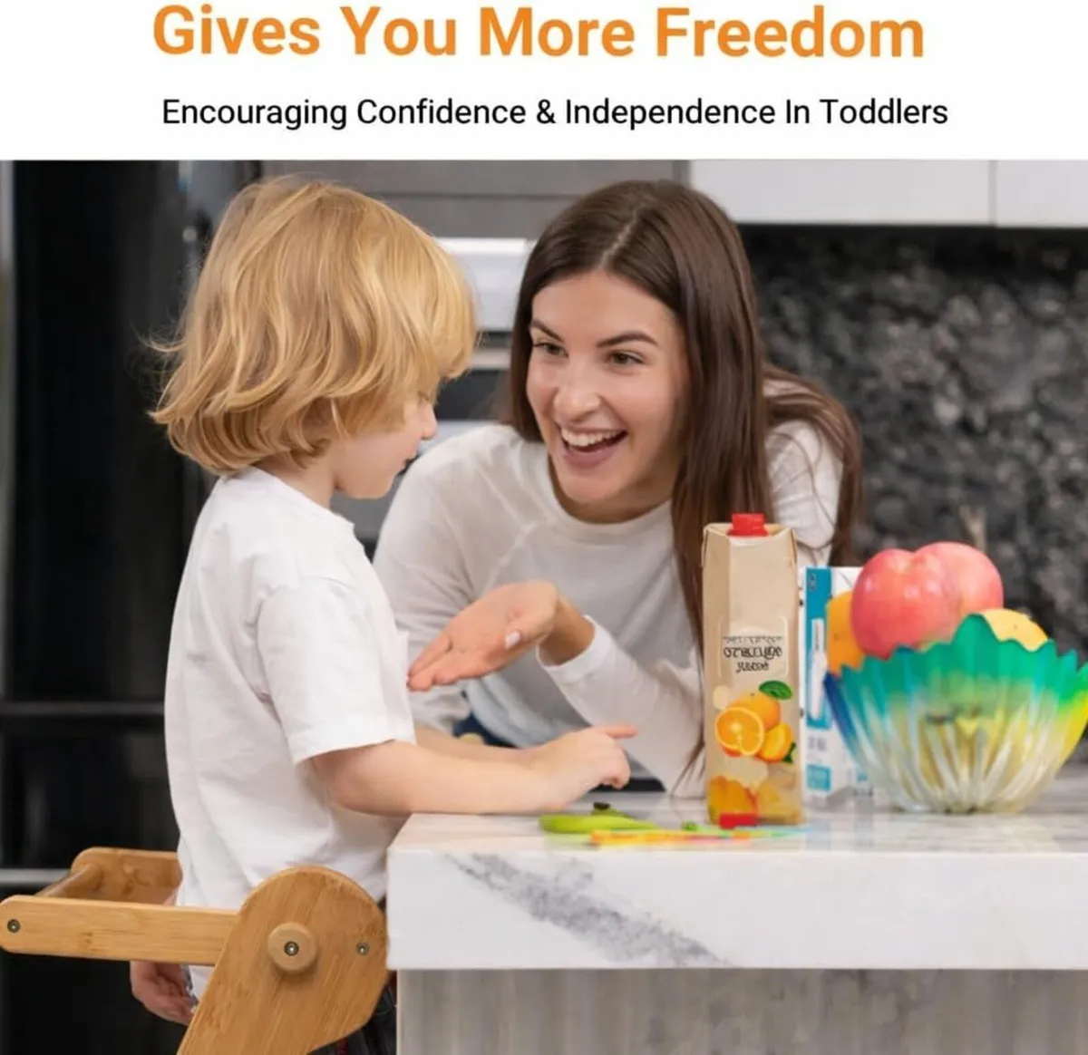 Foldable Kids Step Stool with Safety Mesh – - Image 2