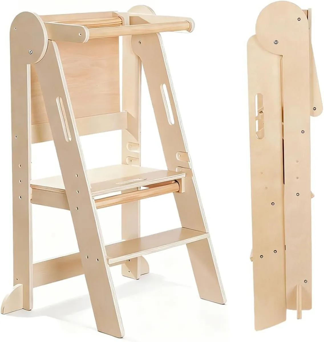 Foldable Toddler Tower Kitchen Helper Montessori - Image 1