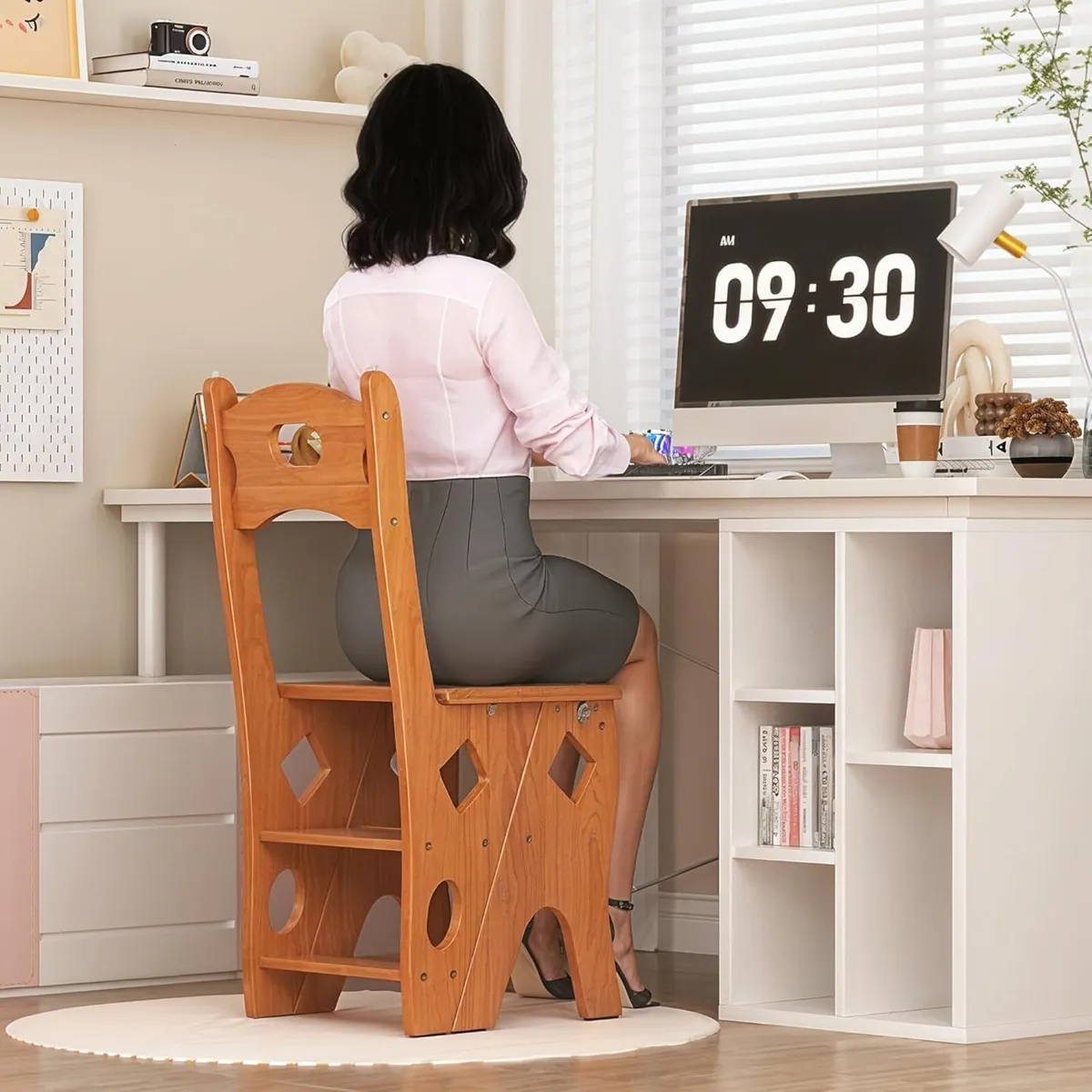 Foldable Ladder Chair Step Stool kitchen steps - Image 3