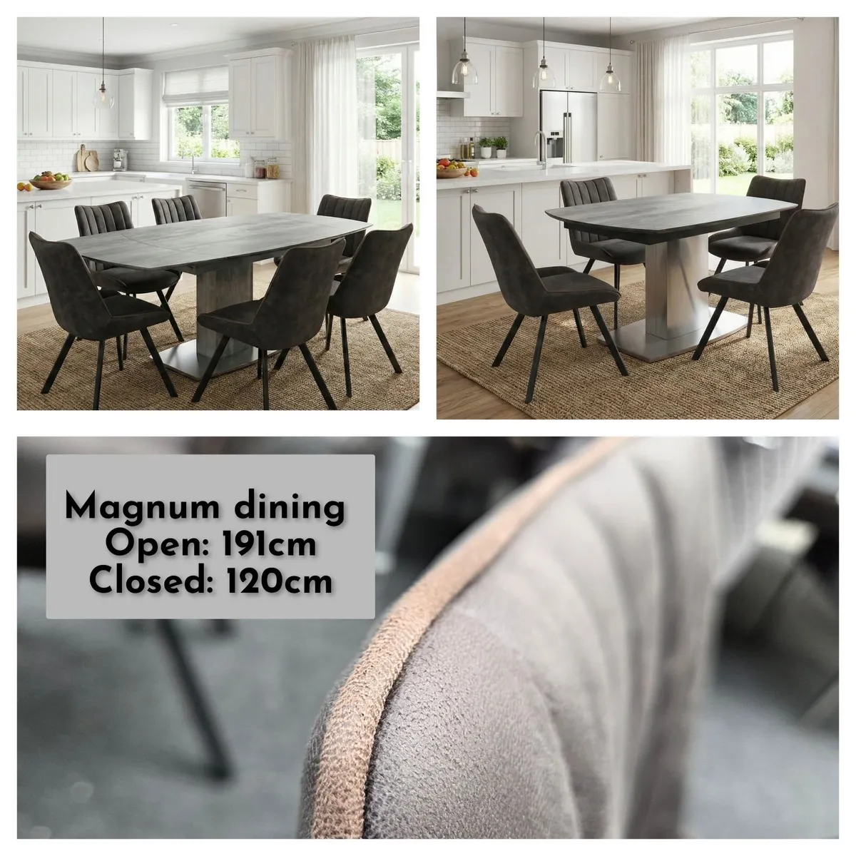 Kitchen Dining Set - Magnum Ceramic & 6 Rota - Image 1