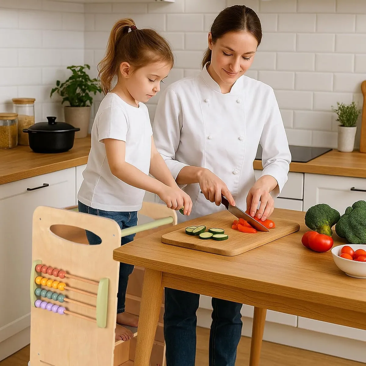 Step Stool for Kids Learning with 3 Adjustable - Image 2