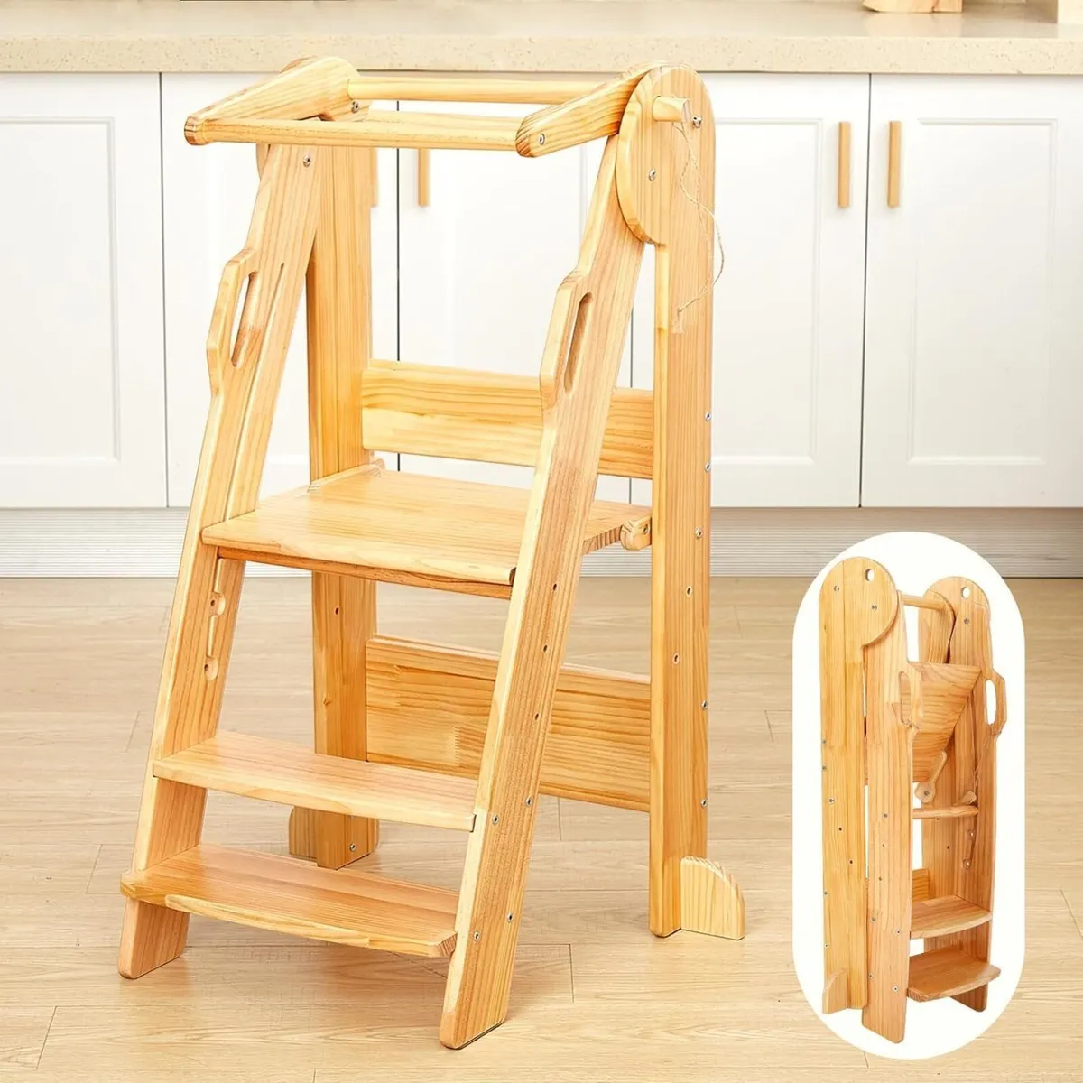 Foldable Toddler Step Stool for Kids 2-6 Years - Image 1