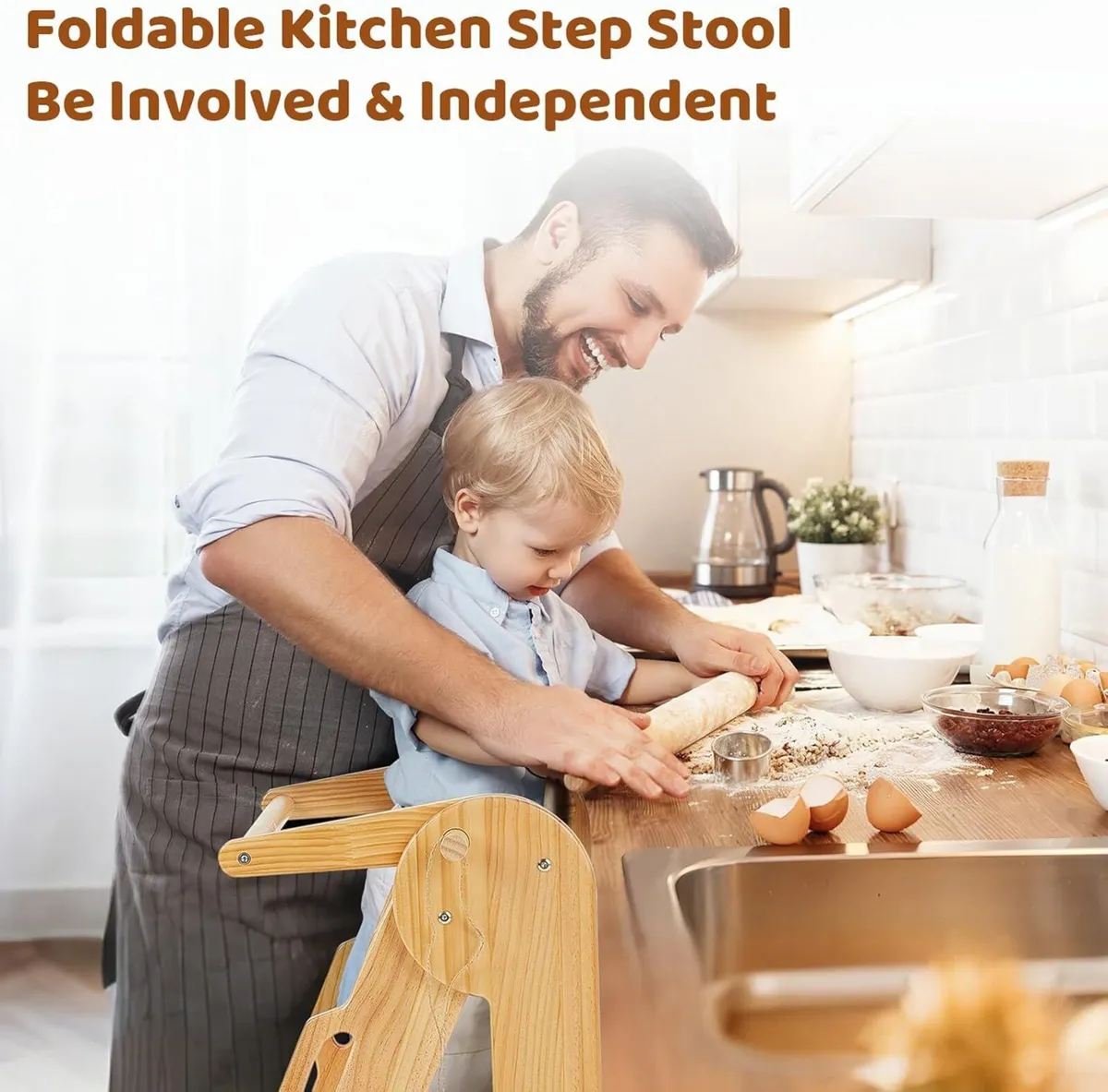 Foldable Toddler Step Stool for Kids 2-6 Years - Image 2