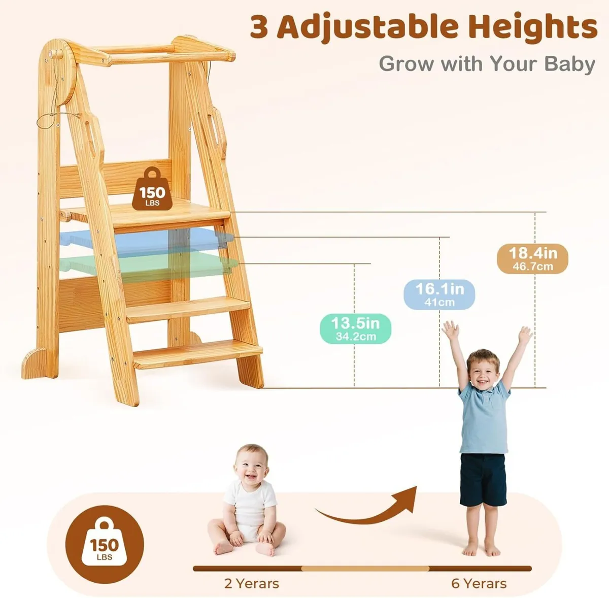 Foldable Toddler Step Stool for Kids 2-6 Years - Image 4